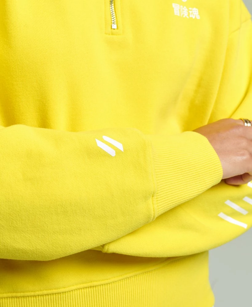 SUPERDRY Code Core Sport Half Zip Top Soft Pink 3 SUPERDRY Code Core Sport Half Zip Top Soft Pink - Image 3