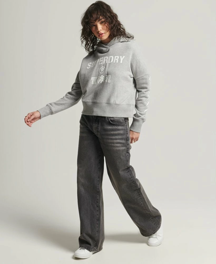 SUPERDRY Sport Crop Box Hoodie Fuchsia 1 SUPERDRY Sport Crop Box Hoodie Fuchsia