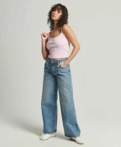 SUPERDRY Code Essential Strappy Tank Top Roseate Pink