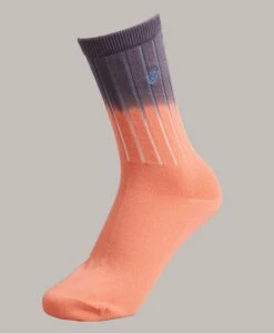 SUPERDRY Organic Cotton Code S Logo Dip Dye Ankle Socks Eclipse Navy/lilac -Sportswear Sales 2022 upload9223368955666027060 3