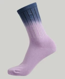 SUPERDRY Organic Cotton Code S Logo Dip Dye Ankle Socks Eclipse Navy/lilac -Sportswear Sales 2022 upload9223368955666027096 2