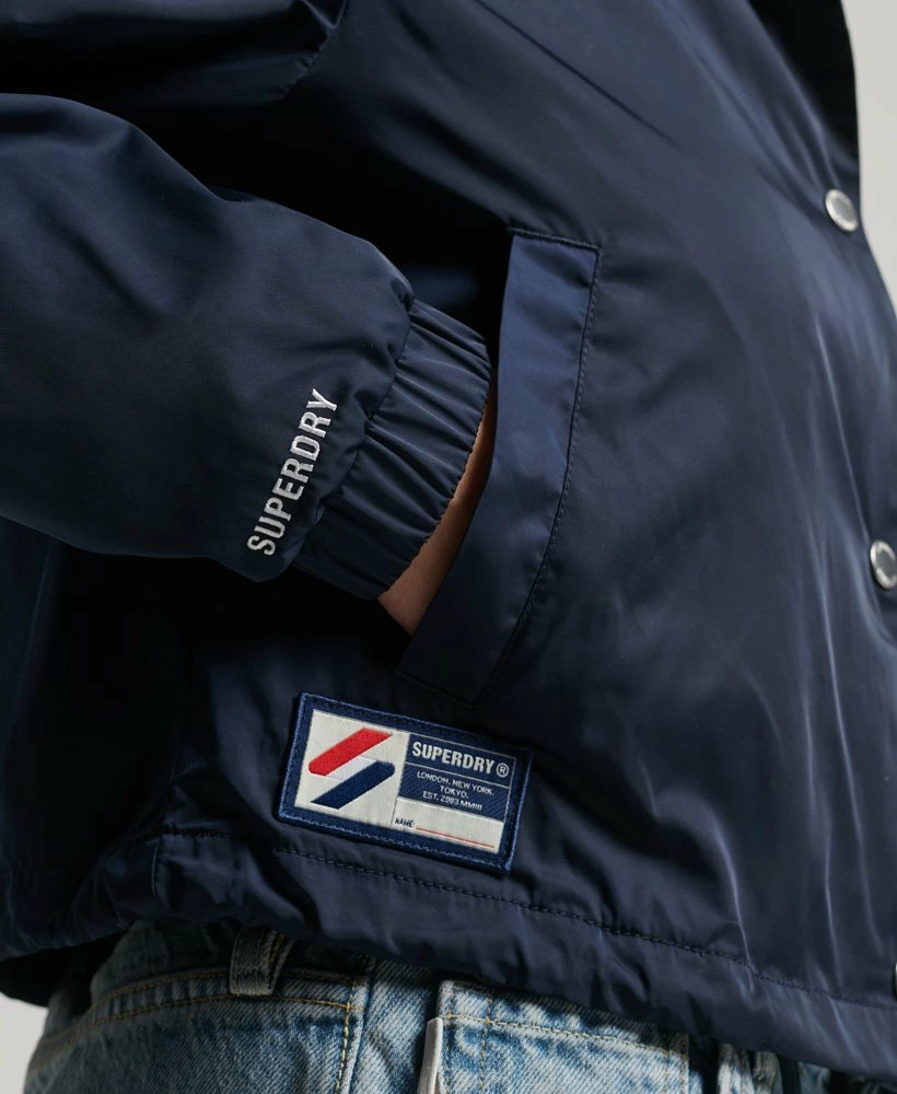 SUPERDRY Essential Coach Jacket Deep Navy 4 SUPERDRY Essential Coach Jacket Deep Navy - Image 4