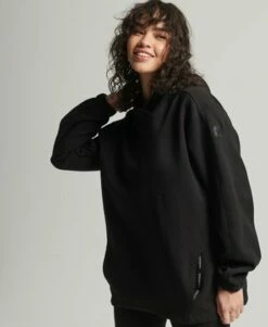 SUPERDRY Code Tech Oversized Hoodie Black -Sportswear Sales 2022 upload9223368955666030002