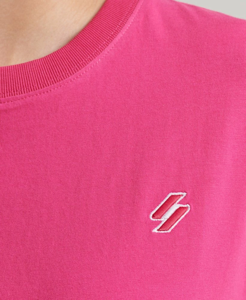SUPERDRY Essential T-Shirt Dress Raspberry Sorbet 3 SUPERDRY Essential T-Shirt Dress Raspberry Sorbet - Image 3