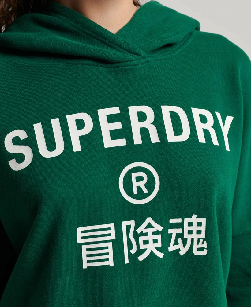SUPERDRY Sport Crop Box Hoodie Hyper Fire Coral 4 SUPERDRY Sport Crop Box Hoodie Hyper Fire Coral - Image 4