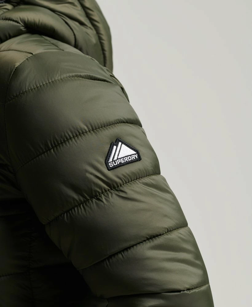 SUPERDRY Classic Fuji Puffer Jacket Dark Moss 4 SUPERDRY Classic Fuji Puffer Jacket Dark Moss - Image 4