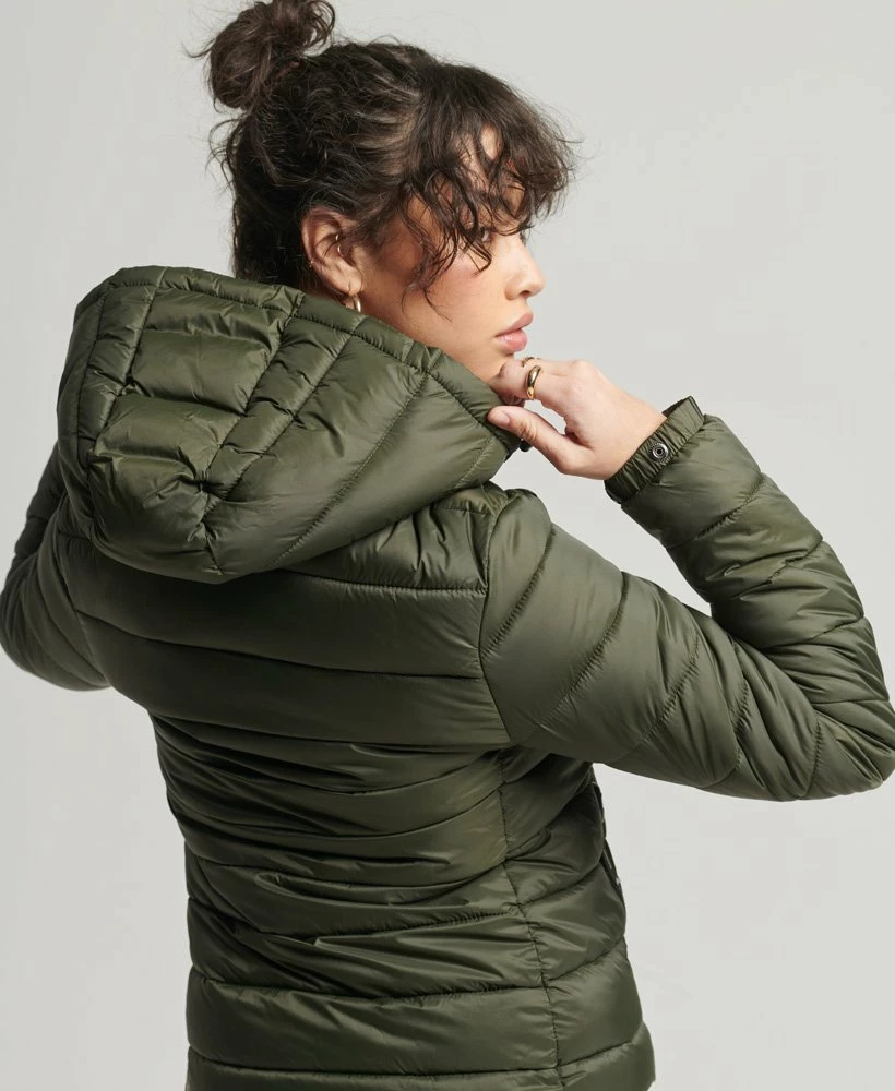 SUPERDRY Classic Fuji Puffer Jacket Dark Moss 3 SUPERDRY Classic Fuji Puffer Jacket Dark Moss - Image 3