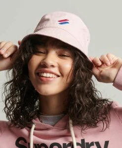 SUPERDRY Unisex Bucket Hat Roseate Pink