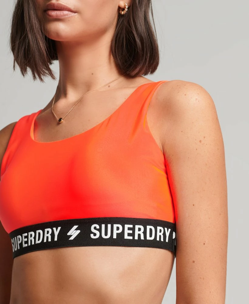 SUPERDRY Code Elastic Bikini Top Hyper Fire Coral 2 SUPERDRY Code Elastic Bikini Top Hyper Fire Coral - Image 2