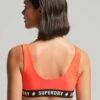 SUPERDRY Code Elastic Bikini Top Hyper Fire Coral