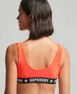SUPERDRY Code Elastic Bikini Top Hyper Fire Coral