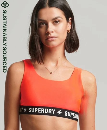 SUPERDRY Code Elastic Bikini Top Hyper Fire Coral 4 SUPERDRY Code Elastic Bikini Top Hyper Fire Coral - Image 4