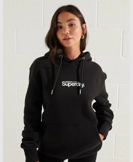 SUPERDRY Core Logo Essential Loose Hoodie Black 5 SUPERDRY Core Logo Essential Loose Hoodie Black - Image 5