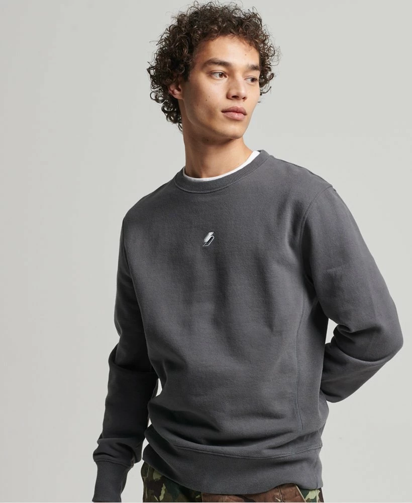 SUPERDRY Code Linear Loose Crew Sweatshirt Mid Lilac 2 SUPERDRY Code Linear Loose Crew Sweatshirt Mid Lilac - Image 2