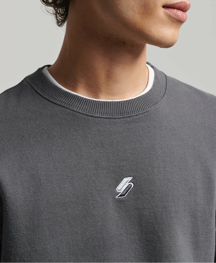 SUPERDRY Code Linear Loose Crew Sweatshirt Mid Lilac 3 SUPERDRY Code Linear Loose Crew Sweatshirt Mid Lilac - Image 3