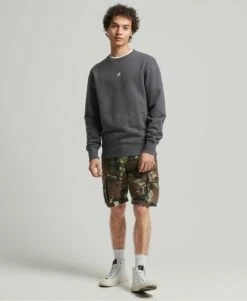 SUPERDRY Code Linear Loose Crew Sweatshirt Mid Lilac