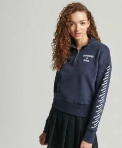 SUPERDRY Code Core Sport Half-Zip Top Deep Navy -Sportswear Sales 2022 upload9223368955666040866 2