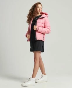 SUPERDRY Hooded Spirit Sports Puffer Jacket Optic