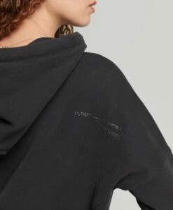 SUPERDRY Independent Logo Foil Crop Hoodie Black 2 -Sportswear Sales 2022 upload9223368955666043248