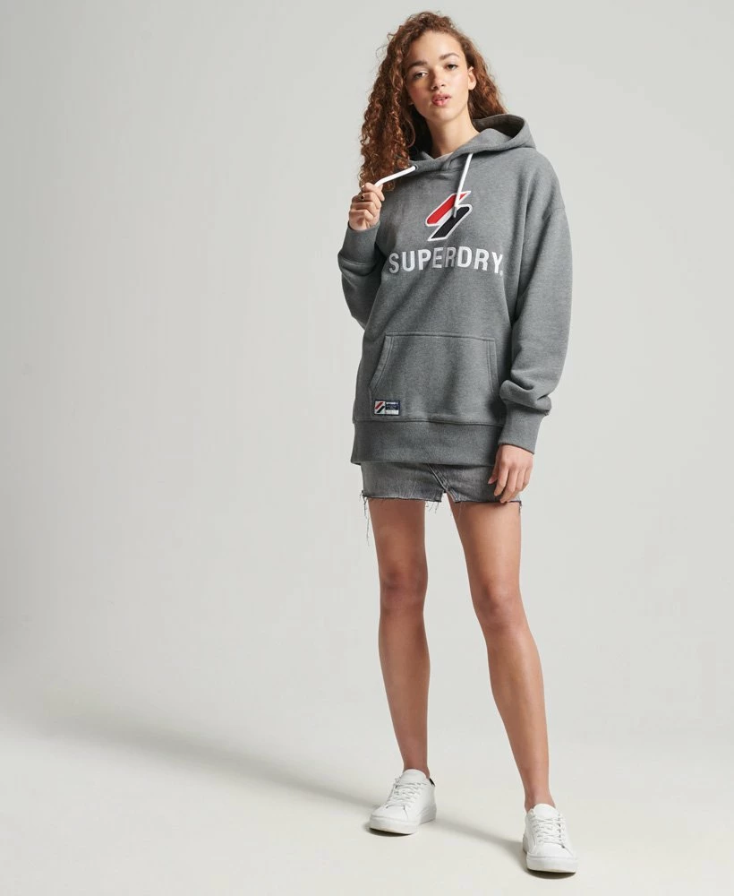 SUPERDRY Applique Oversized Hoodie Optic 1 SUPERDRY Applique Oversized Hoodie Optic