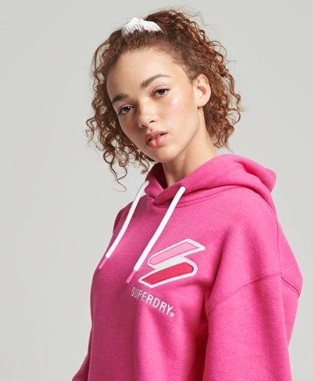 SUPERDRY Code Applique Oversized Hoodie Princedom Blue Marl 11 SUPERDRY Code Applique Oversized Hoodie Princedom Blue Marl - Image 11