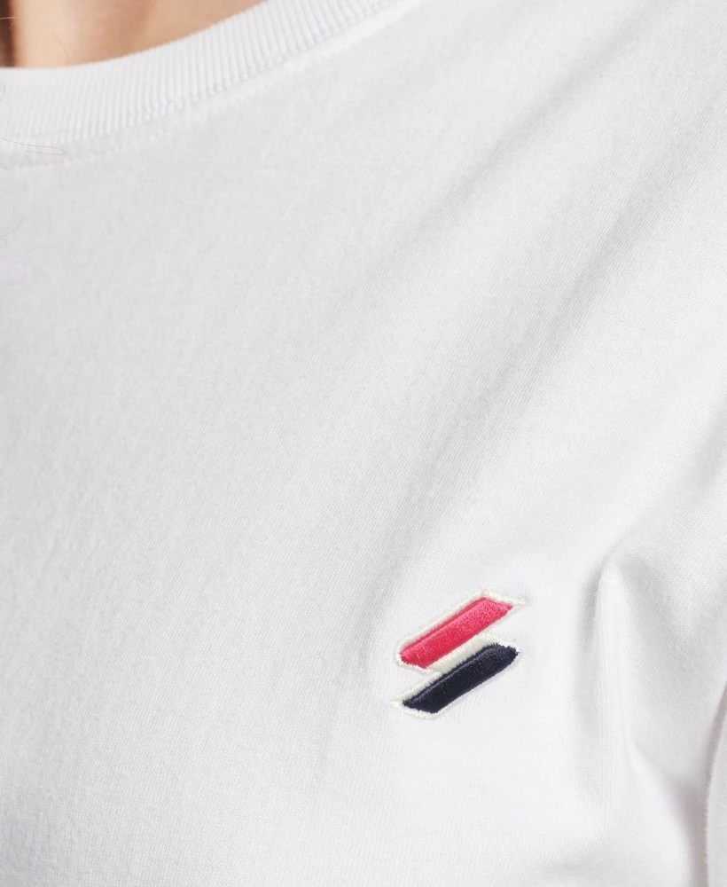 SUPERDRY Organic Cotton Code Essential T-Shirt Risk Red 2 SUPERDRY Organic Cotton Code Essential T-Shirt Risk Red - Image 2